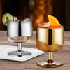 Stainless Steel Wine Glass Stainless Steel Stemmed Goblets Drinkware For Dinner Party