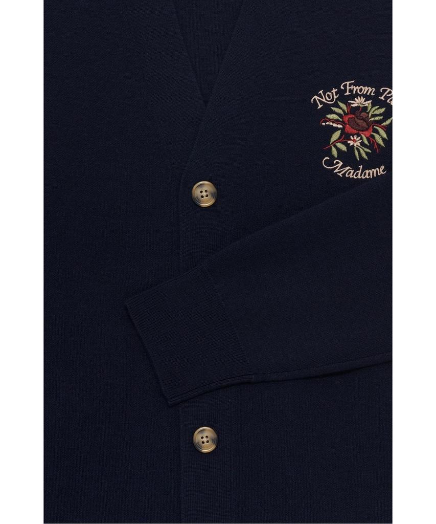 Drole De Monsieur Rose Slogan Cardigan Le Cardigan Slogan Rose D0Wcs26261Nyx