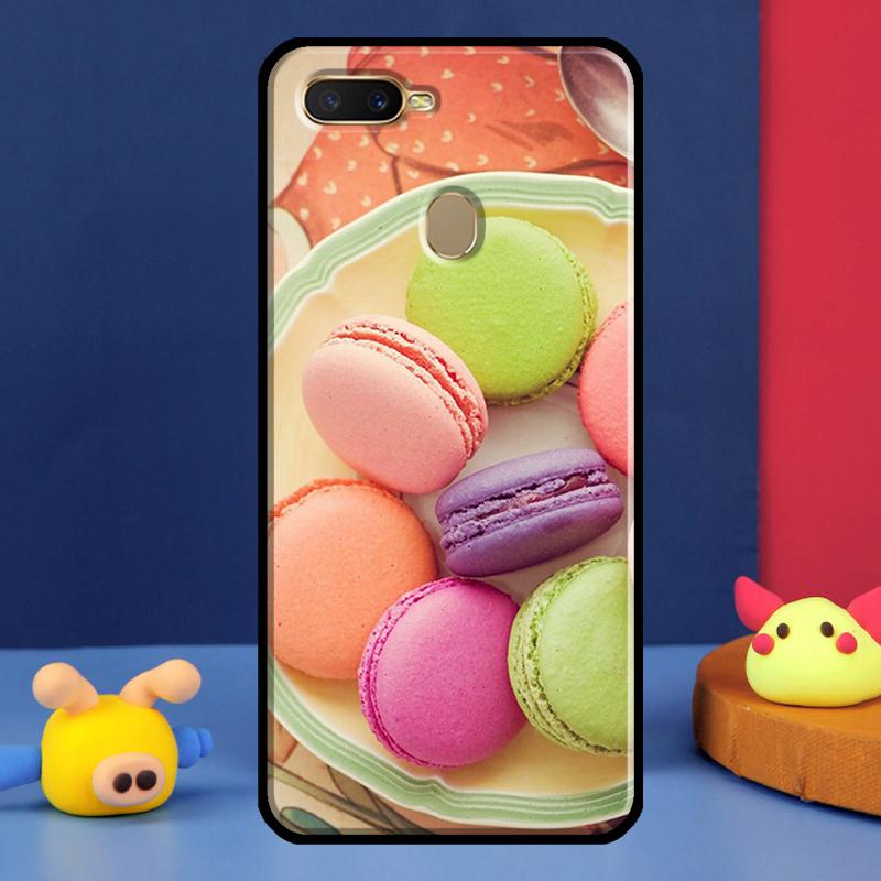 Чехол-кейс для десерта макарон для Oppo A98 A78 A58 A15 A16 A17 A5 A9 A91 A52 A72 A76 A96 A74 A94 A54 S A57 A77