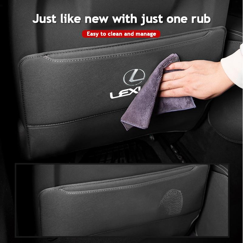Car Seat Back Leather Anti- kick Scratch Mat For Lexus F SPORT GX460 Ct200h IS250 ES 220D IS200 Fsport GS GX IS LS LX NX RX UX HX1
