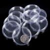 10pcs 30mm Transparent Clear Storage Boxes Capsules Holder Coin Round Cases