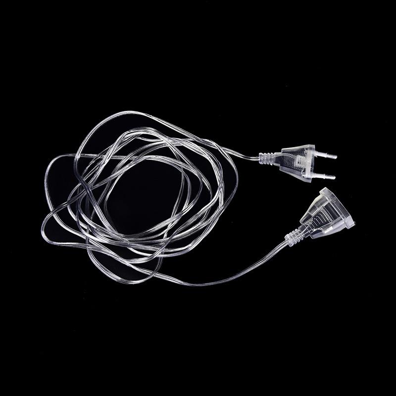3M EU Plug Extender Transparent Wire for Christmas LED String Light Garden Decor X CDN