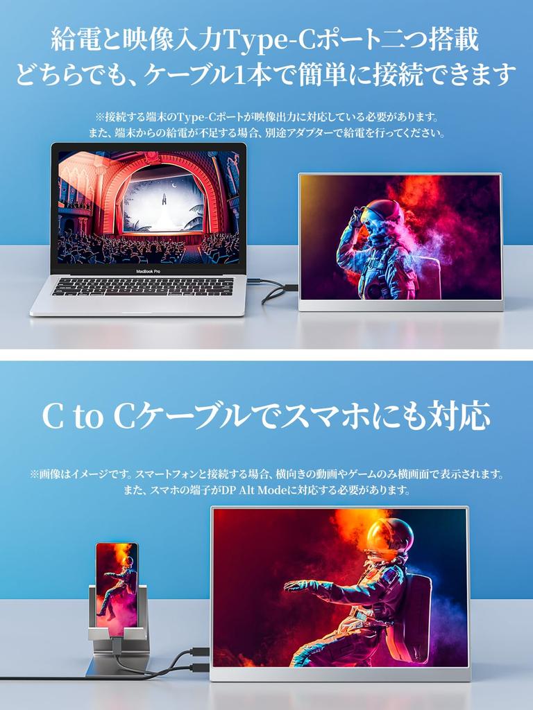 Mobile Monitor Cocopar Inches 2K Resolution 2256x1504 IPS Panel High Brightness 400nits sRGB Wide Color Gamut Thin Narrow Frame Lightweight 390g