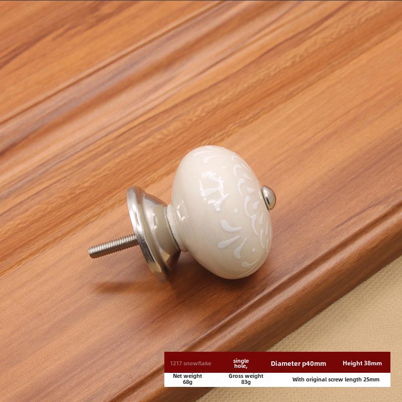 Американская современная керамическая ручка-тыква - круглая, с одним отверстием для шкафов и гардеробов