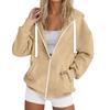 Womens Zip Up Hoodies Casual Long Sleeve Hoodie Jacket Oversized Lightweight Pullover Sweatshirts Tops With Pocket