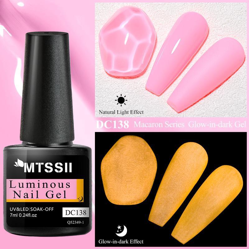 Mtssii Желто-оранжевый светящийся в темноте гель для ногтей - Светящаяся серия «Макарон»