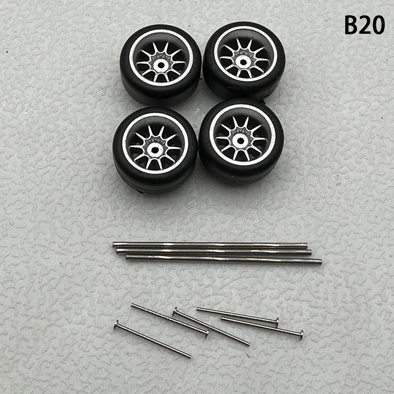 Инновационные ABS Основные Модифицированные Детали Игрушка-Транспорт Для Hotwheels Tomica Mini Gt 1 Комплект 1/64 Модель Автомобиля Колеса С Резиновыми Шинами