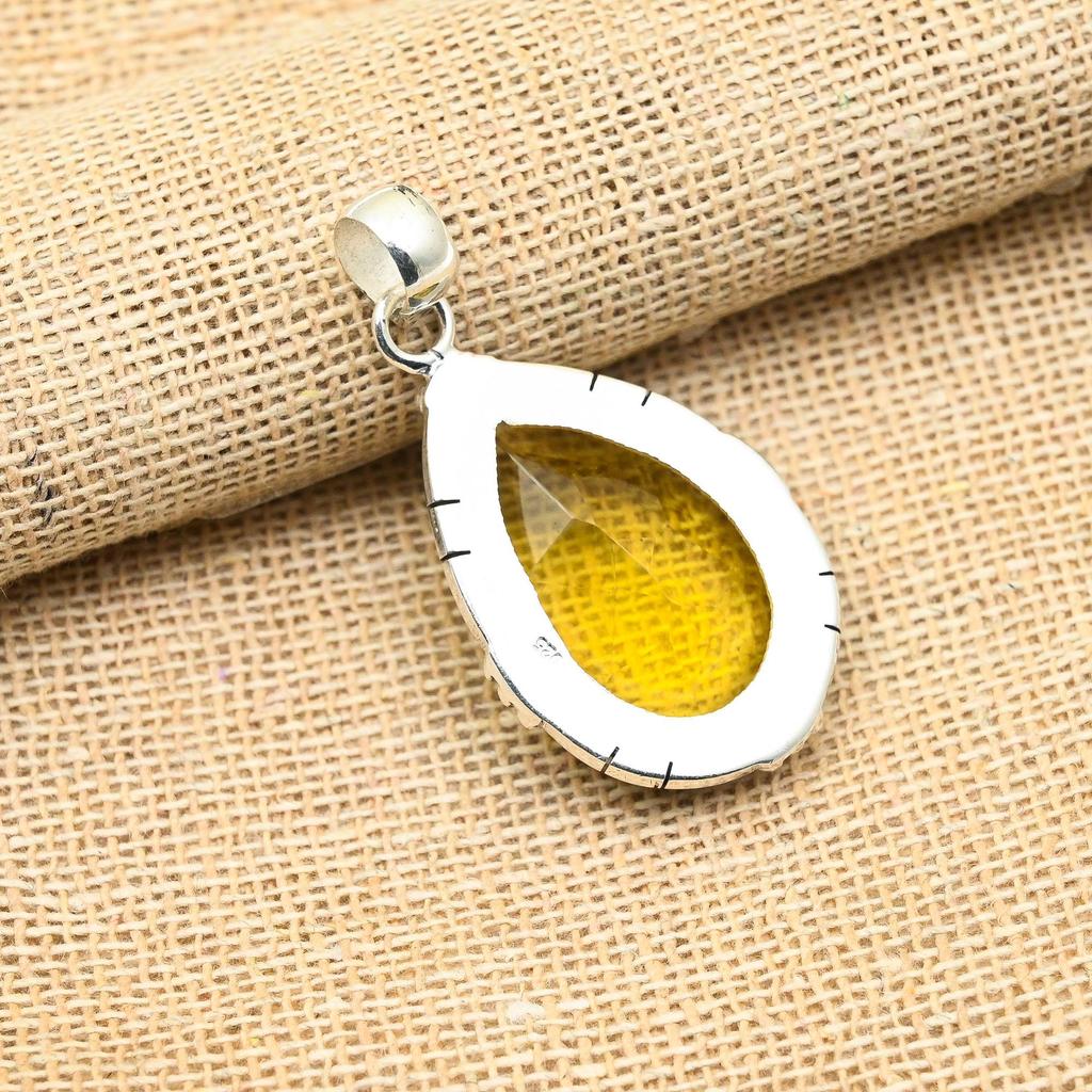 Великолепный цитрин, драгоценный камень, ювелирные изделия ручной работы, подвеска из стерлингового серебра 925 пробы для женщин