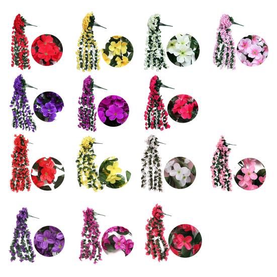 Outdoor Artificial Fall Fake Flowers Hanging Vines UV Resistant Faux Flowers Realistic Look Home Garden Decor