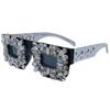 Heavy Industry Diamond-encrusted Square Sunglasses, Retro Luxury Party Dinner Nightclub Exaggerated Stage-styling Sunglasses