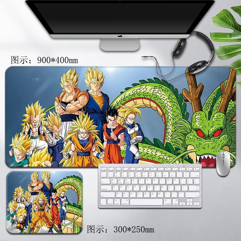 Кожаный коврик для мыши Dragon Ball Водонепроницаемый с принтом Сон Гоку Мужские компьютерные периферийные аксессуары Большой размер Игровой коврик для клавиатуры Офисный коврик для стола