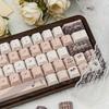 Белая Keycap Anthem Мечты Cherry PBT Пятисторонний Термосублимация Keycap 151 КЛАВИША Синий Ретро Французский Стиль Шоколадный Цвет Keycaps