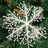 Fashion Wedding Supplies Plastic Snowflake Decoration Hanging Ornaments Xmas Decor Christmas Tree