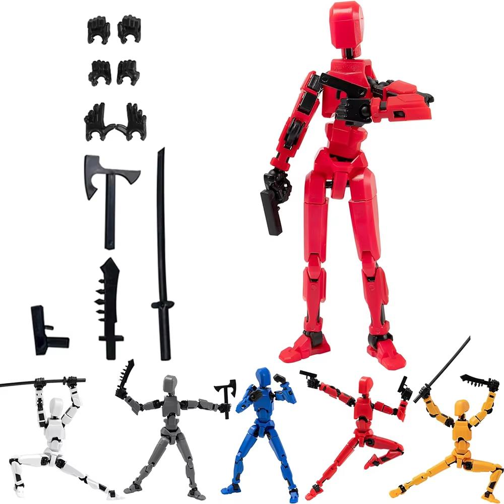 Multi-Jointed Movable Robot 3D Printed Mannequin Plaything 13 Action Figure Full Body Movable Robot Playthings Presents For Children