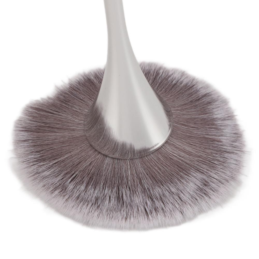 2pcs Soft Bristles Nail Dust Brush Ergonomic Handle Powder Remover Brush For Manicure Use