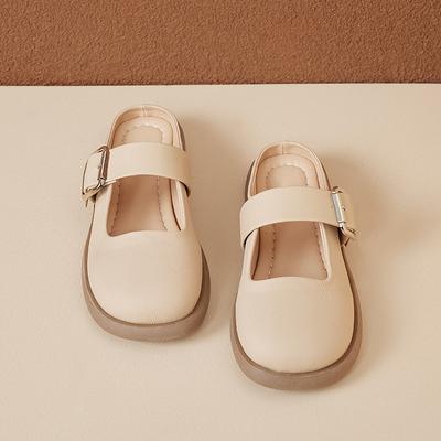 Баотоу полутапочки женская обувь новая летняя носка с юбкой круглый носок одинарные туфли сандалии для беременных женщин на одном педале с полуподдержкой