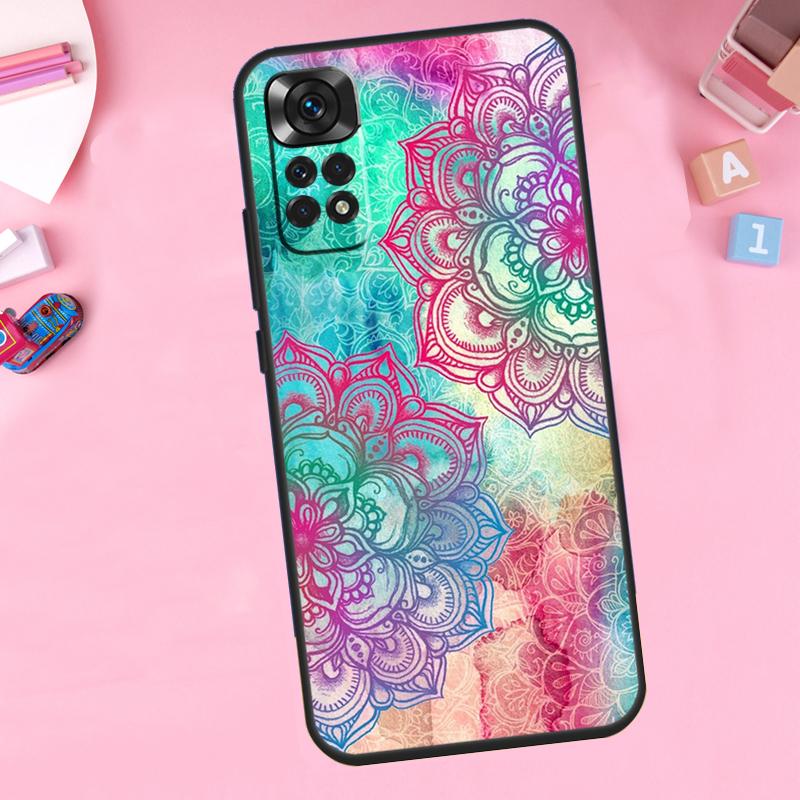 Элегантный Чехол для Телефона с Цветочным Узором Мандала для Xiaomi Redmi Note 11 10 9 8 12 Pro Turbo 9S 10S 11S 12S 9A 9C 10C 12C