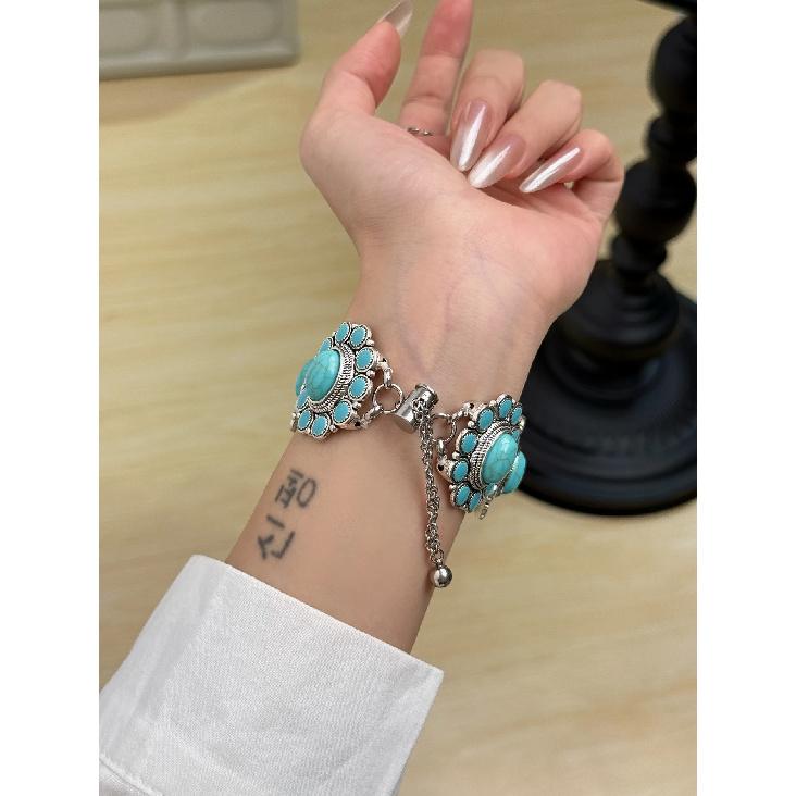 Turquoise bracelet Metal link For Apple Watch band Series 8/7/6/10/9 40mm 41mm 38mm 42mm 44mm 45mm 46mm Strap