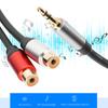 O Кабель 1, разделенный на 2 3,5 мм штекер и 2RCA гнездо стерео провод для подключения сабвуфера 0,3 м 11,8 дюймов