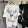 Summer Women's T-shirt Tide Drill Embroidery Butterfly Round Neck Fashion Short Sleeve Top