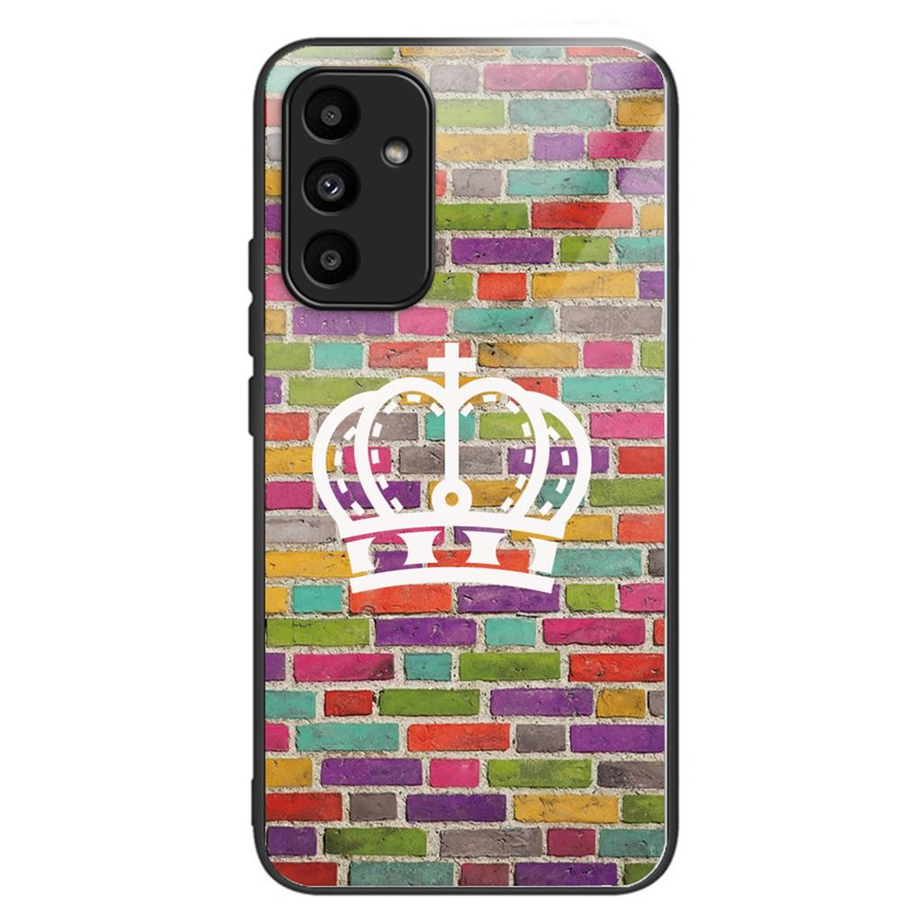 For Samsung Galaxy A15 4G/5G Phone Case Tempered Glass Pattern Back Cover