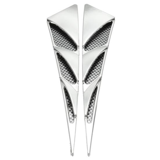 1 Pair Car Vehicle Hood Simulation Side Air Vent Outlet Cover Sticker Decoration