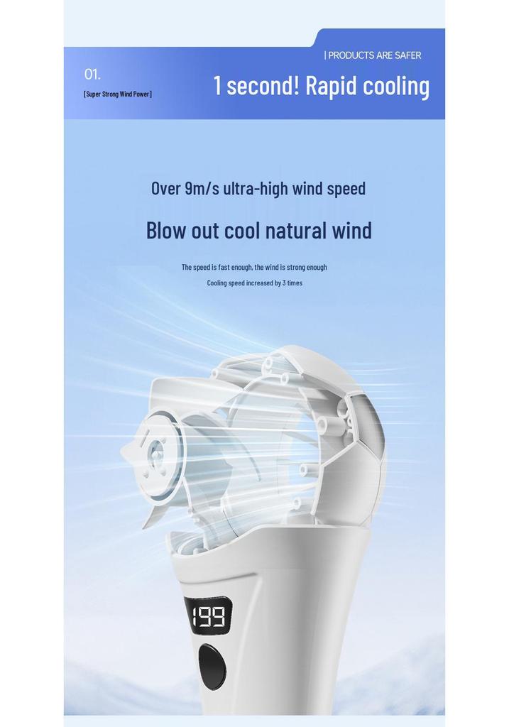 World Cup Portable Digital Mini High-Speed Long-Lasting Handheld Fan