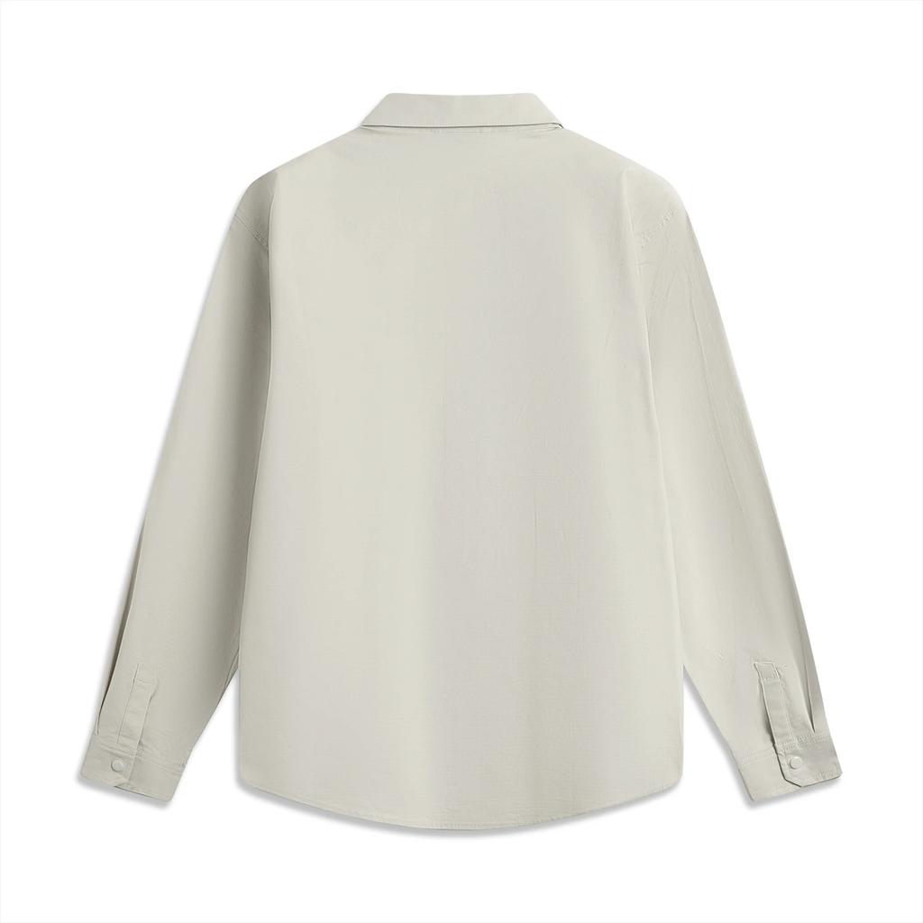 Li Ning Спортивная серия Тренд Повседневная Свободная Рубашка с Длинным Рукавом Мужская рубашки AJDV037-5