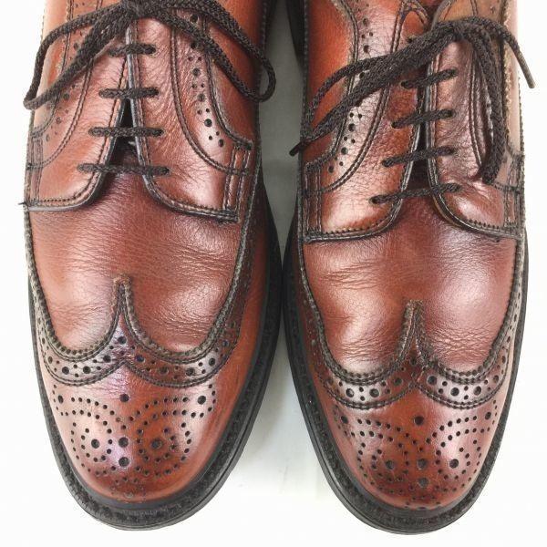 Винтажные туфли Johnston & Murphy Long Wingtip для бизнеса, сделано в США, коричневые, размер 9.5D 27.0-27.5, мужские(ИСПОЛЬЗОВАЛ)