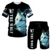 Summer Fashion The Wolf 3D Printed Man T-shirt Shorts Sets Casual Men Tracksuit O-Neck Short Sleeve Cool Men's Clothing Suit
