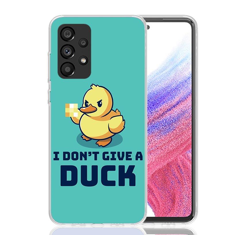 Funny Cute Yellow Duck You Phone Case For Samsung Galaxy A52 A32 A22 A12 A02S A50S A30S A51 A31 AA71 Note 20 Ultra 10 S10 Plus G