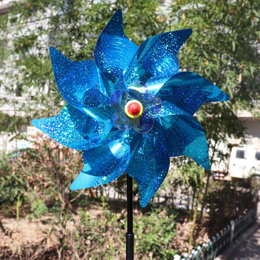 24CM Octagonal Children's Windmill Stall Bird Color Plastic Decoration Stall Toy DIY