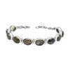 Natural Labradorite Gemstone Bracelet, 925 Sterling Silver, Handmade Jewelry, Adjustable Length, Gift for Mom, Easter Gift
