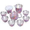Chaxun 999 Silver-Plated Enamel Ceramic Kung Fu Tea Set