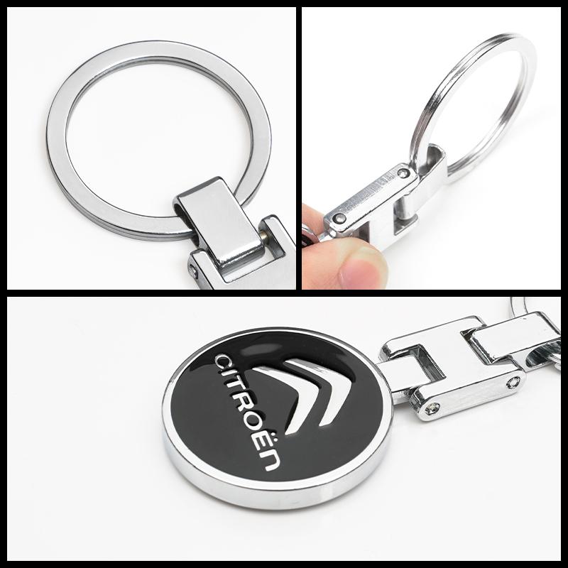 1Pcs High Quality Metal Car Logo Keychain For Citroen C1 DS3 C2 C3 Vts C4 Saxo C4L C5 C6 C8 Xsara C3-XR Picasso Berlingo Cactus