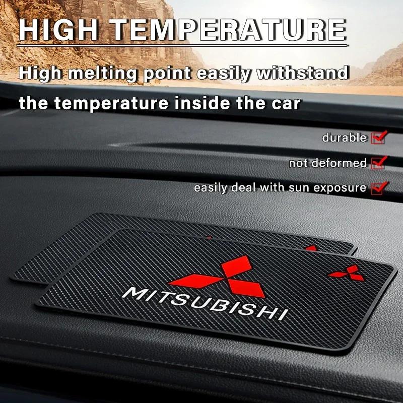 Car Mobile Phone Mat Dashboard Mat Rubber Mat  Non-Slip Pad For Mitsubishi Outlander Lancer 10 ASX RALLIART Eclipse L200 Pajero