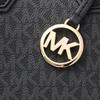 Michael Kors Mk Mercer Классический кулон с логотипом Золотая бирка Сумка-тоут из кожи pebble Женская сумка-тоут Черная 35T1GM9C0I-BLACK