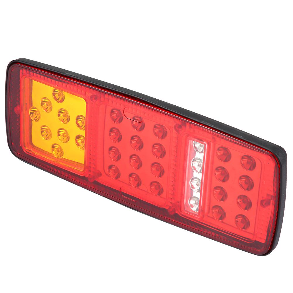 1 Pair LED Indicator Lights Rear Tail Brake Reverse Lamp for 12V Trailer Truck RV