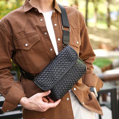 Нагрудная сумка Мужская сумка Повседневная мужская уличная сумка через плечо Сумка кроссбоди Однотонная диагональная сумка