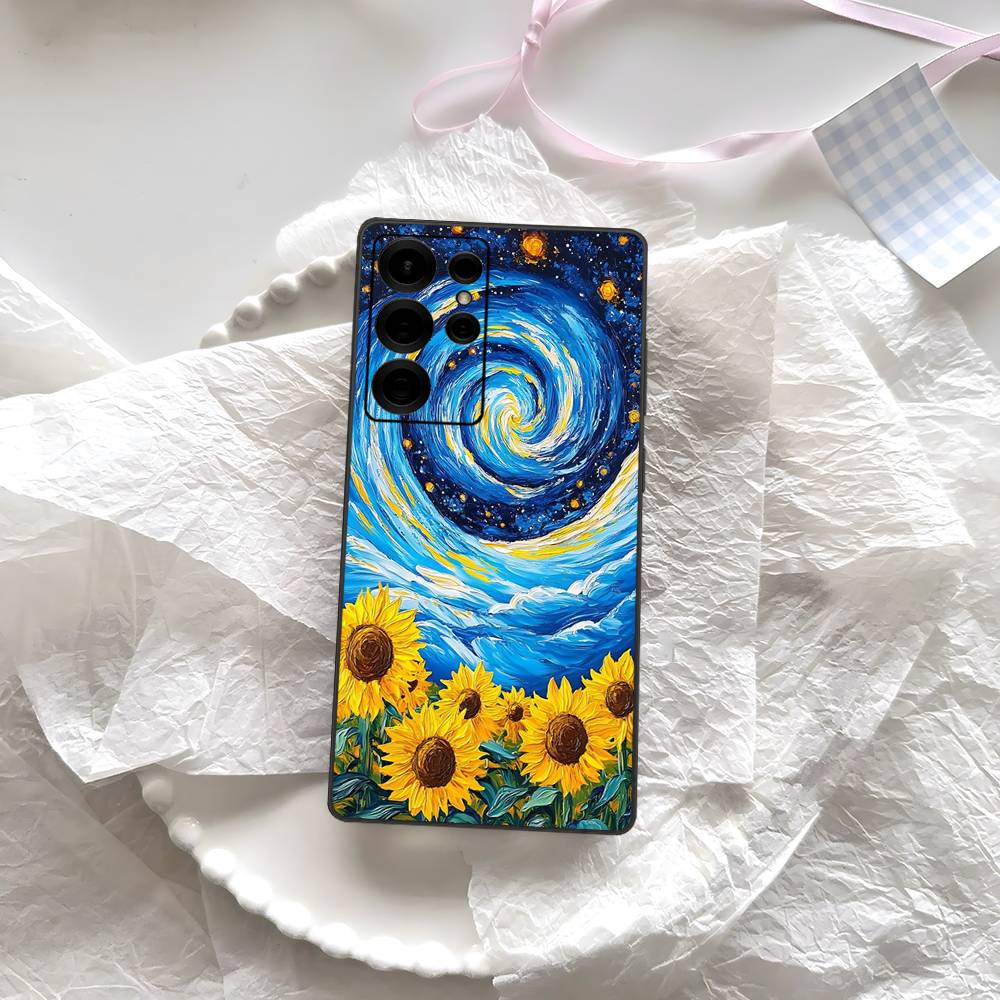 Чехол для телефона «Звездная ночь» Ван Гога для Samsung S 24 Fe 25 Ultra Plus 20 Lite 21 30 22 23 24 22 Ultra 5G Fundas