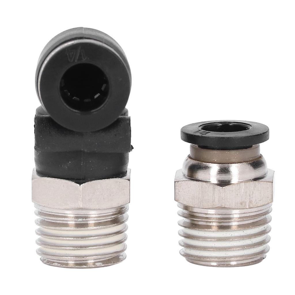 30PCS Set Pneumatic Fittings Kit 1/4in Outer Diameter 1/4 In NPT Thread Air Hose Connector Set