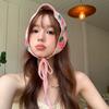Kawaii клубника треугольные банданы ручной работы женский шарф для волос на шнуровке повязка на голову повязка на голову Y2K банданы платок девушка шляпа для волос аксессуары