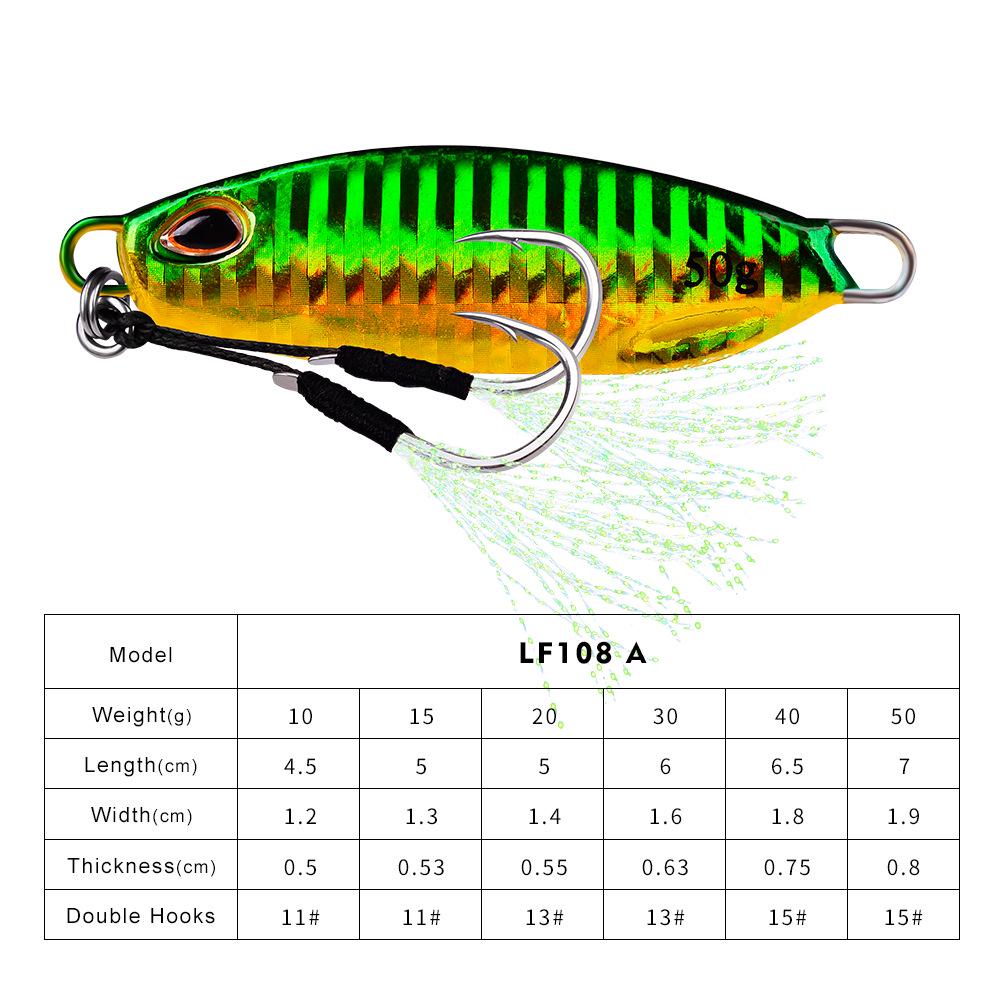 Brand 10-Color Sinking Hard Bait - Long-Casting Lead Fish Lure for Slow Jigging Fishing.