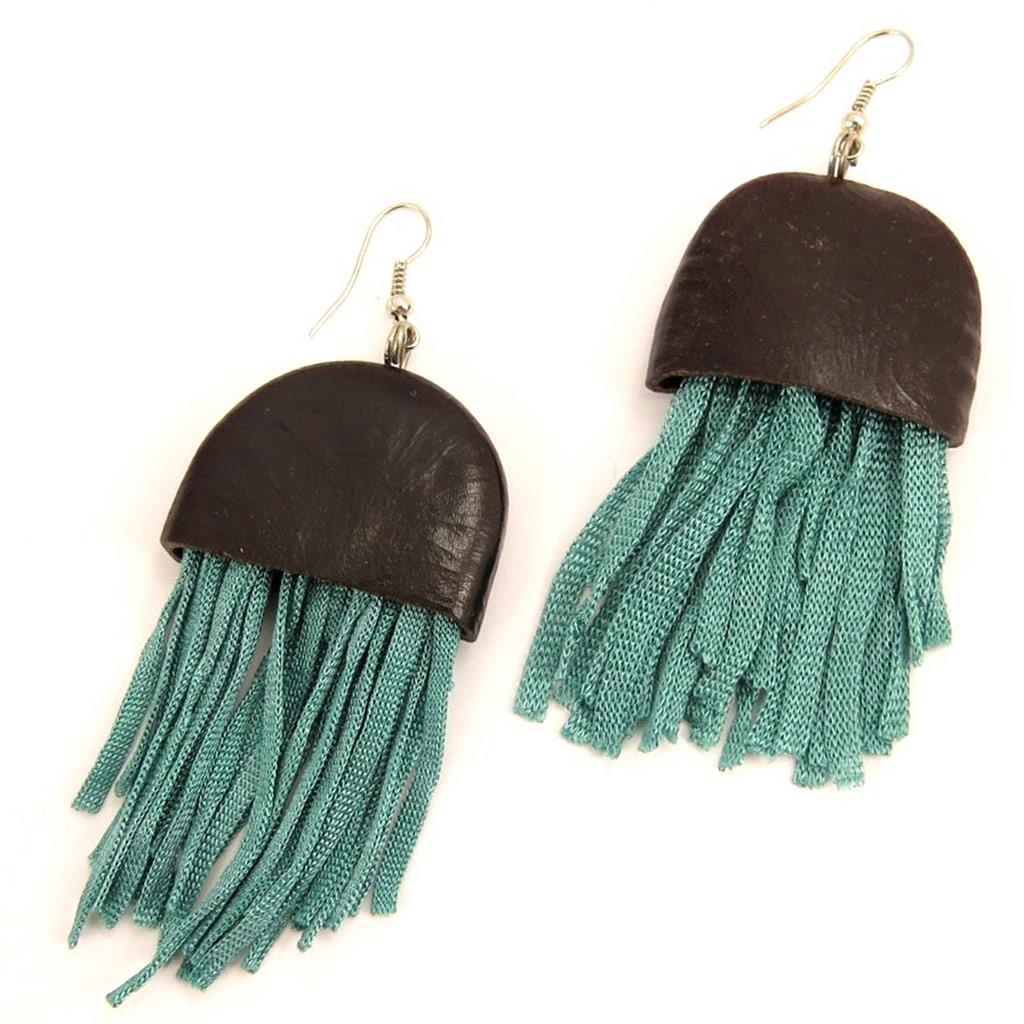 Les Trésors De Lily [L5269] - Дизайнерские серьги с бирюзой «Килиманджаро»