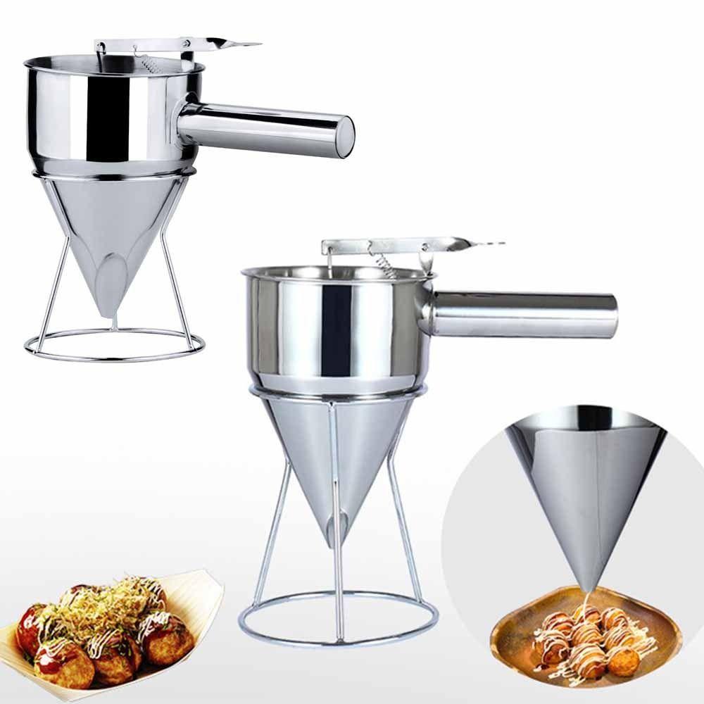 with Handle Octopus Ball Tool Stainless Steel Batter Liquid Dispenser Kitchen Supply