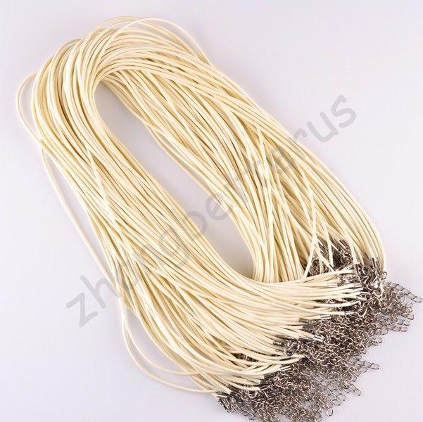 Ожерелье Подвески Фурнитура Изготовление ювелирных изделий Регулируемые цепи Застежка-карабин DIY Шнурок Ожерелье 10 шт 1,5 мм Натуральная кожа Шнурок