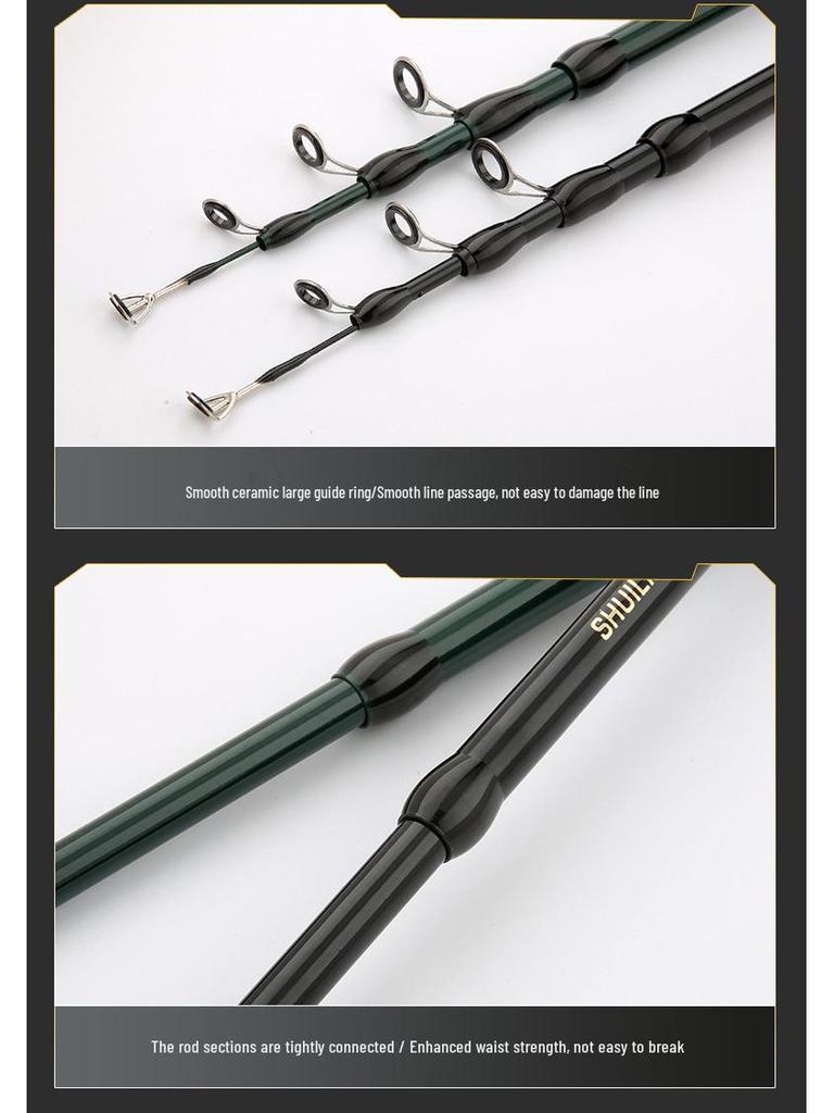 Углепластиковое ультракороткое телескопическое удилище для ловли на приманку с пистолетной рукояткой - Спиннинговое удилище для дальнего заброса