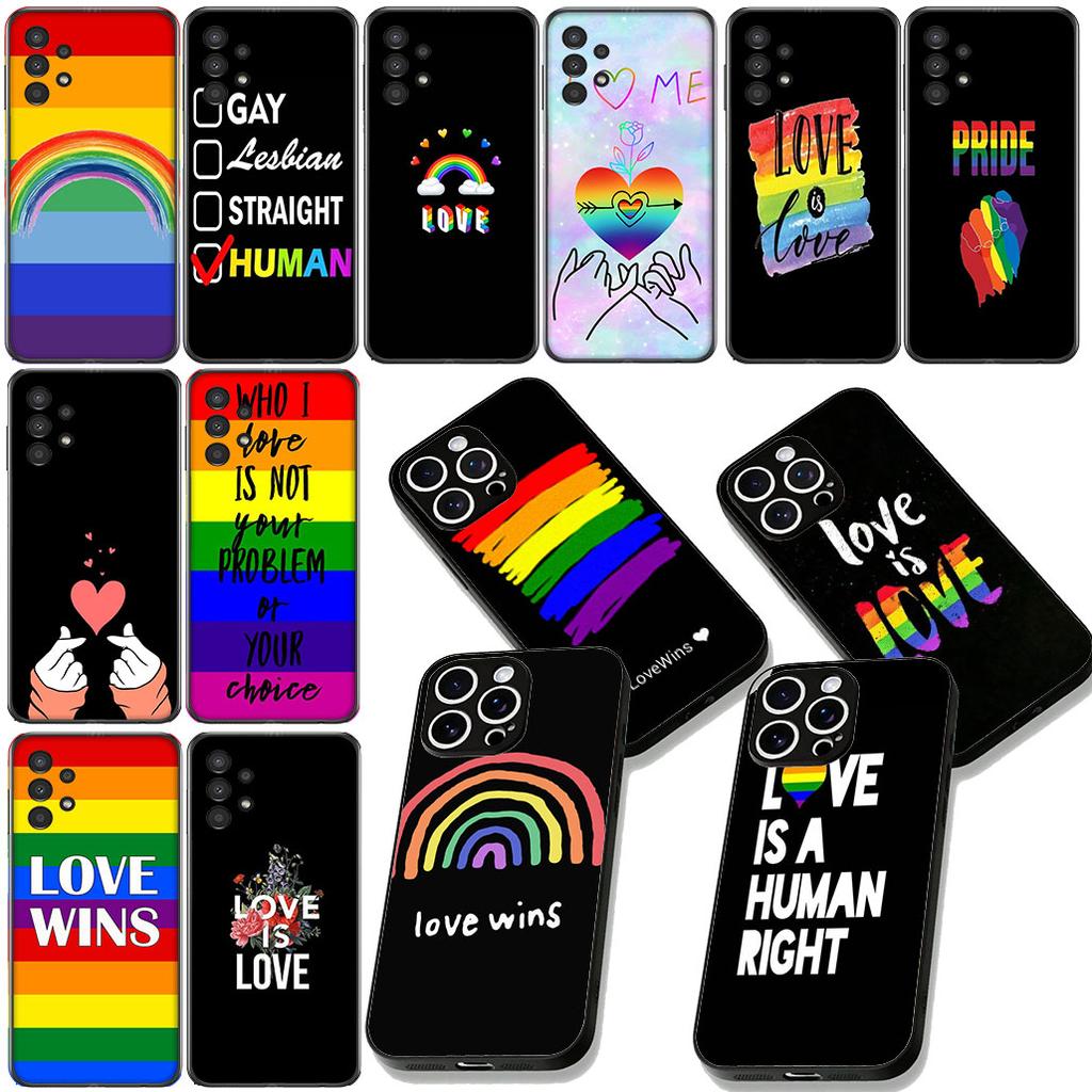 Love Is Love LGBT Rainbow Heart LGBTQ Case for Motorola Moto Edge 50 30 Fusion 40 NEO Ultra Pro G22 G23 G20 G35 G84 G13 G53