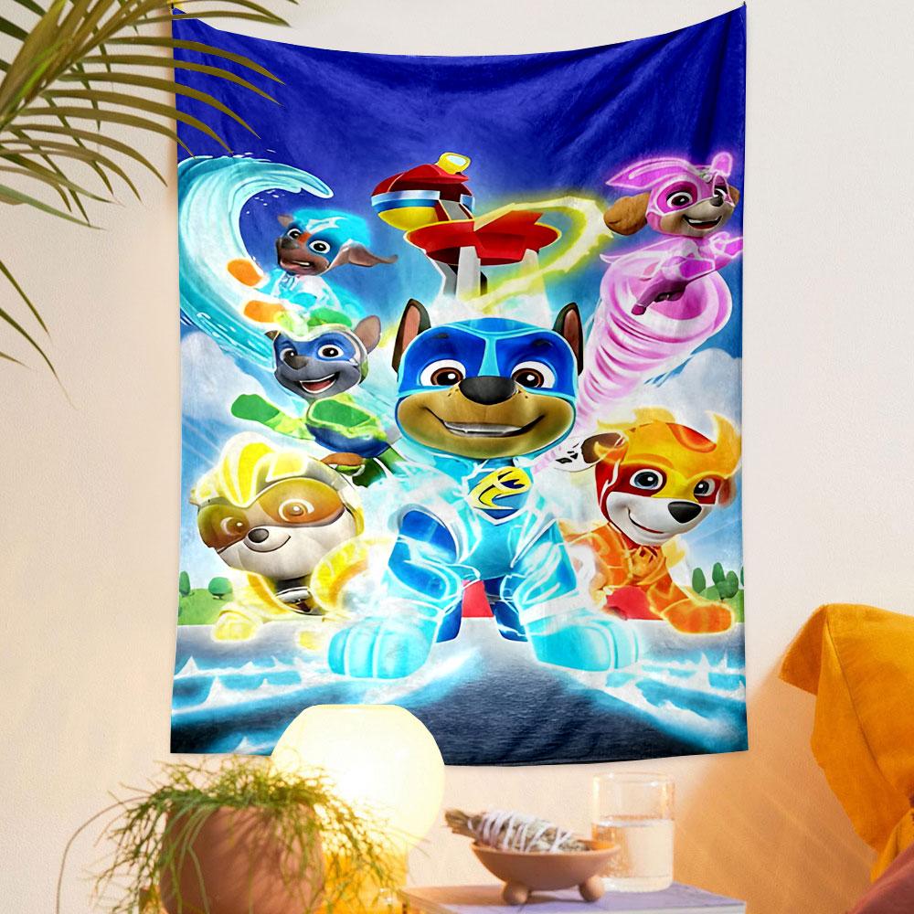 Superhero Puppies Adventure Design Patterned tapestry home decor, suitable for bedroom and living room, gift