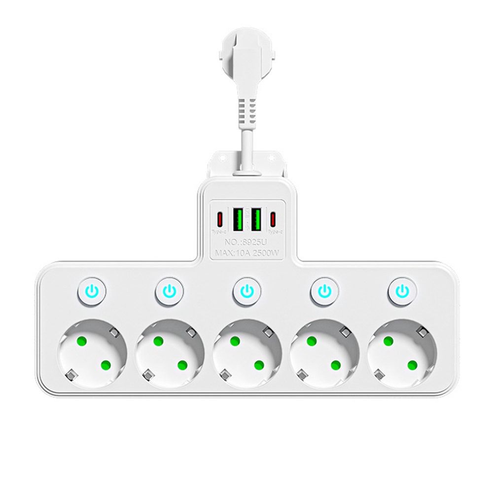 Wall Mounted EU Plug Outlet USB Outlet Electrical Socket Durable Power Strip Home Offices